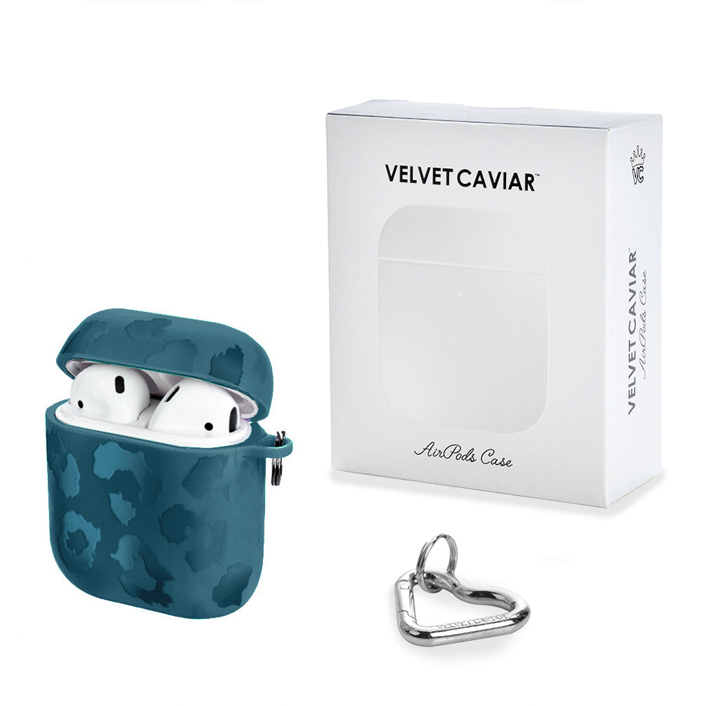 Metallic Navy Leopard AirPod Case - Image 4