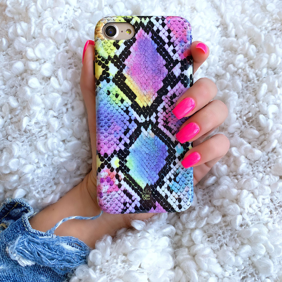 Neon Snakeskin iPhone Case - Image 2