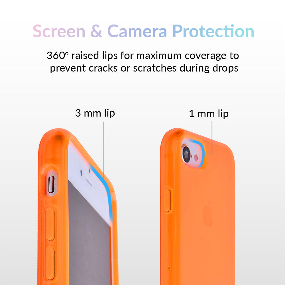 Neon Orange Clear iPhone Case - Image 3