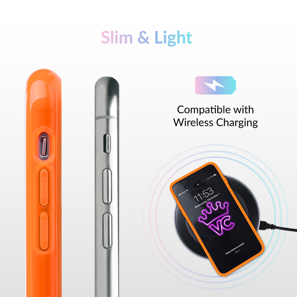 Neon Orange Clear iPhone Case - Image 6