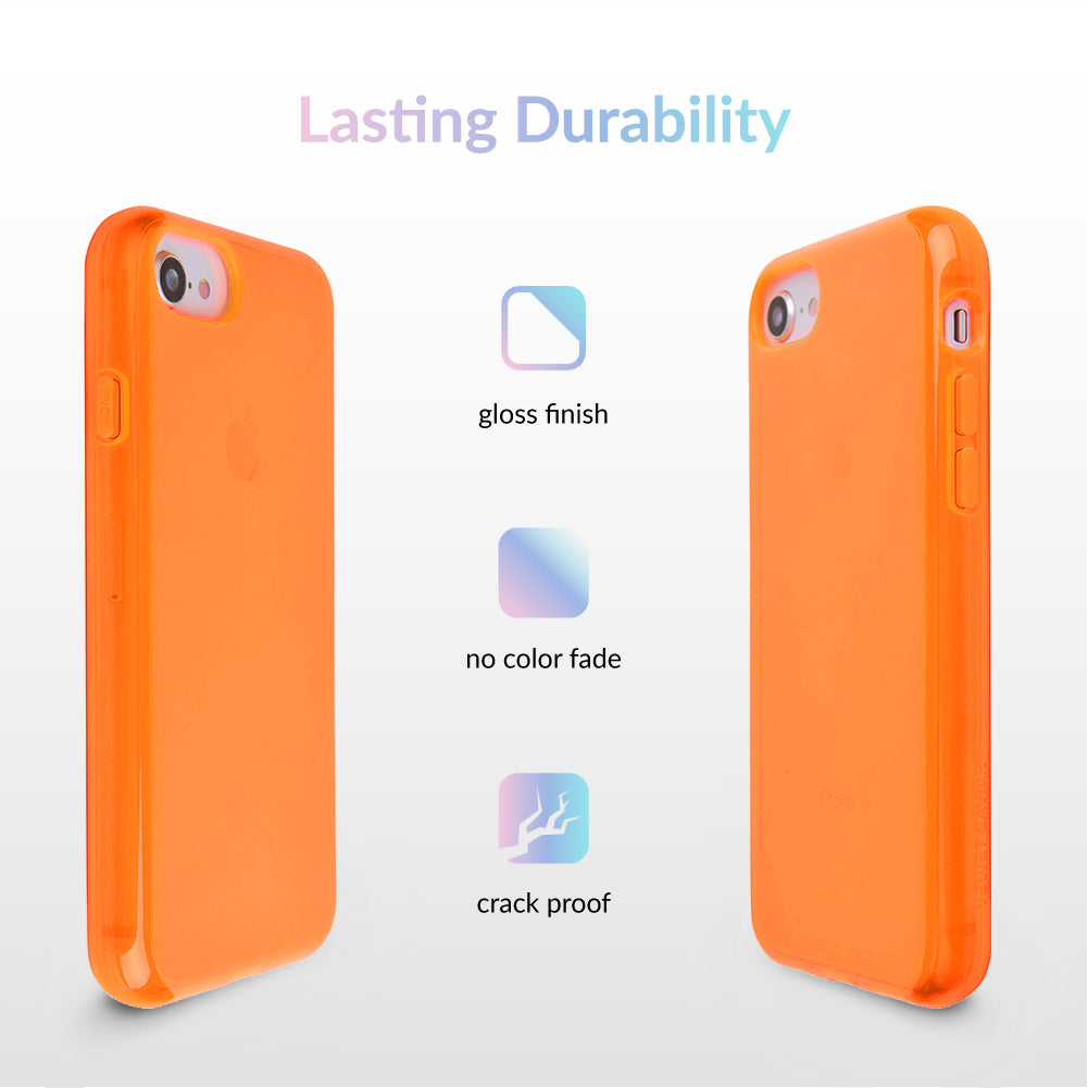 Neon Orange Clear iPhone Case - Image 5