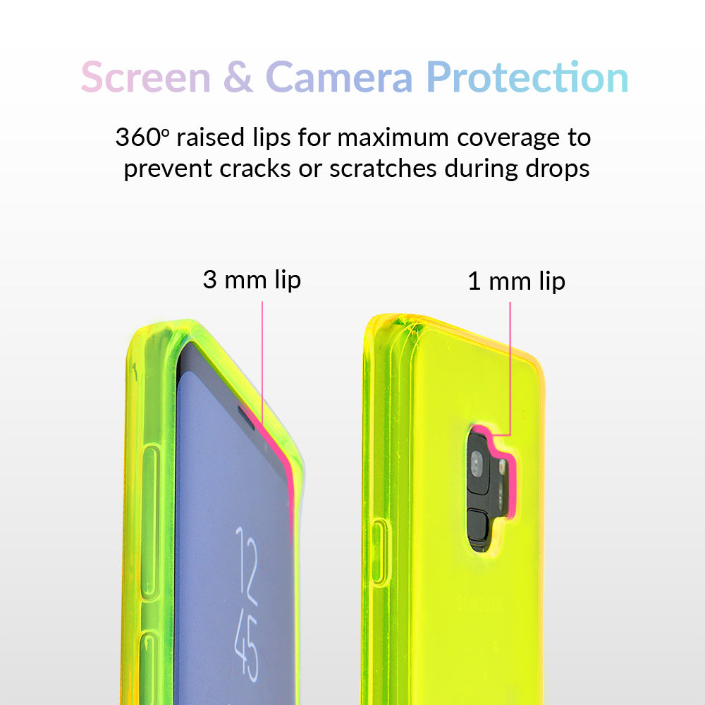 Neon Yellow Clear Samsung Case - Image 3