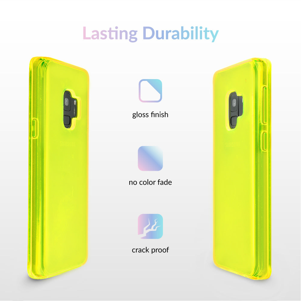 Neon Yellow Clear Samsung Case - Image 5