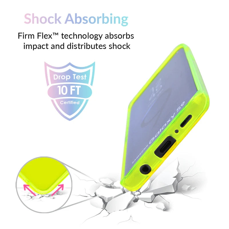 Neon Yellow Clear Samsung Case - Image 4