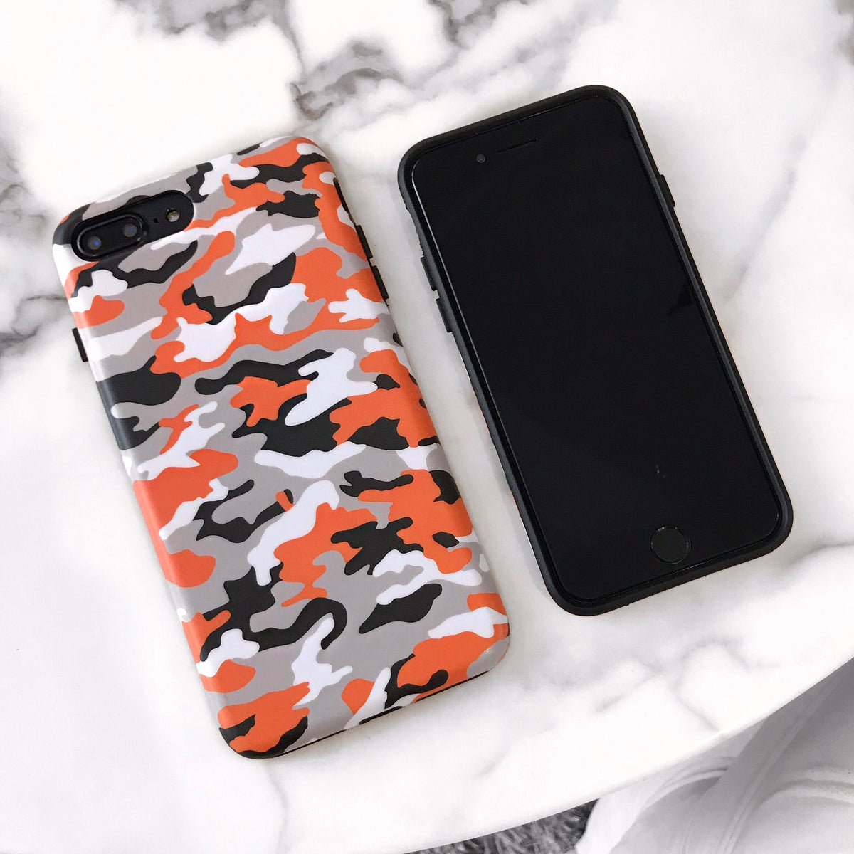 Orange Camo iPhone Case - Image 2