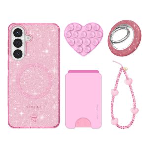 Pink Stardust Glitter Samsung Bundle Set