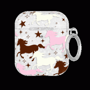 Pink Pony Glitter AirPod Case
