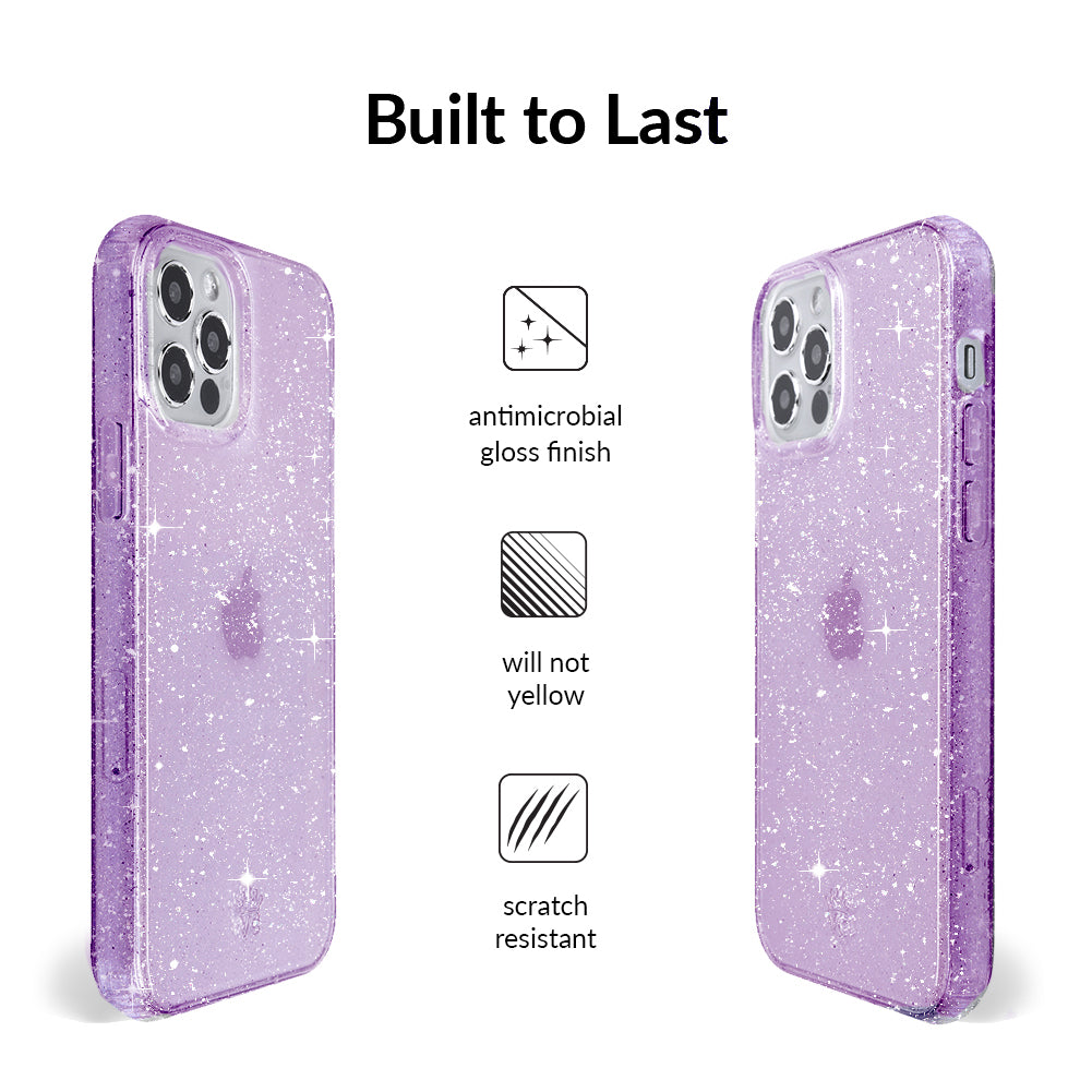Lilac Stardust Glitter iPhone Case - Image 4