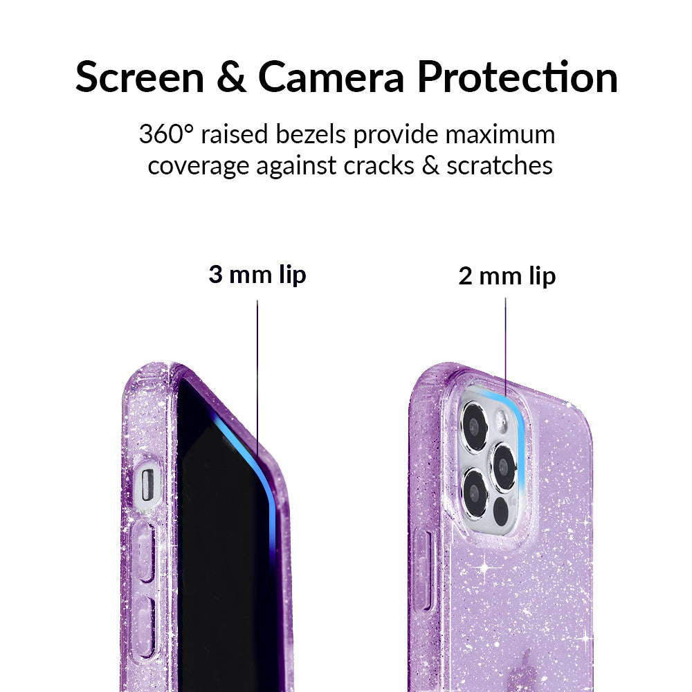 Lilac Stardust Glitter iPhone Case - Image 2