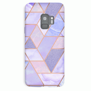 Purple Geometric Marble Samsung Case