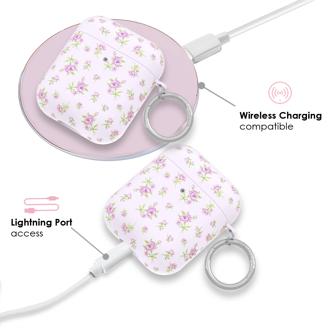 Dainty Lilac Floral AirPod Case - Image 4