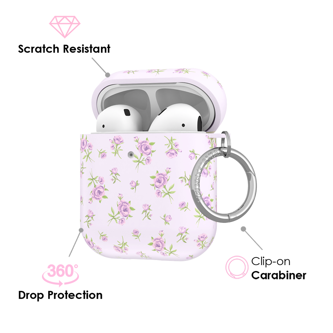 Dainty Lilac Floral AirPod Case - Image 3