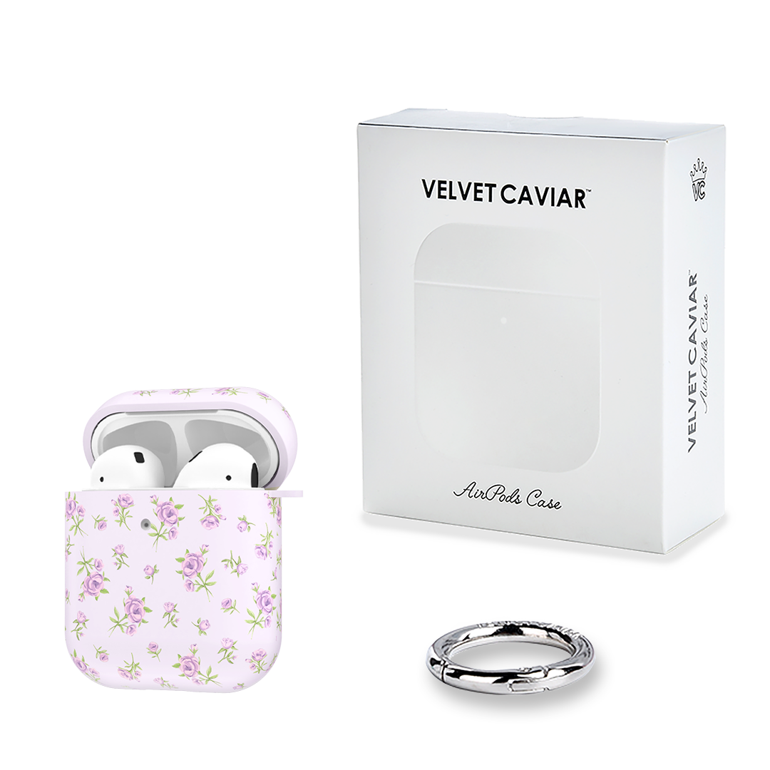 Dainty Lilac Floral AirPod Case - Image 5