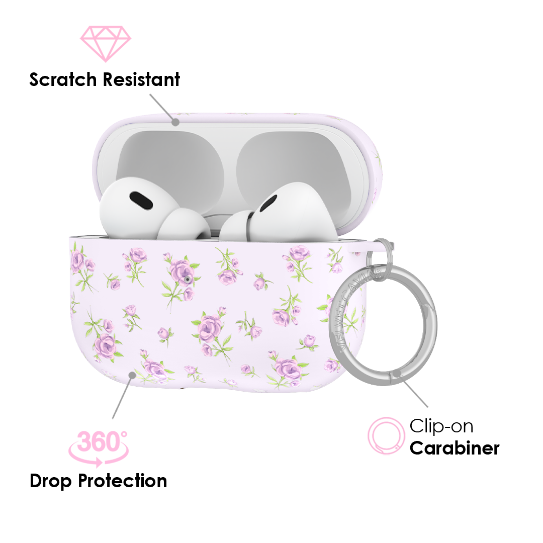 Dainty Lilac Floral AirPod Case - Image 8