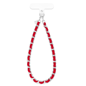 Red Leather Chain Phone Charm