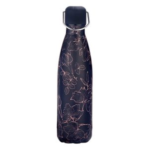 Floral Rose Gold Water Bottle