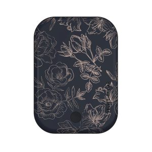 Floral Rose Gold Chrome Portable MagSafe Charger Power Pack
