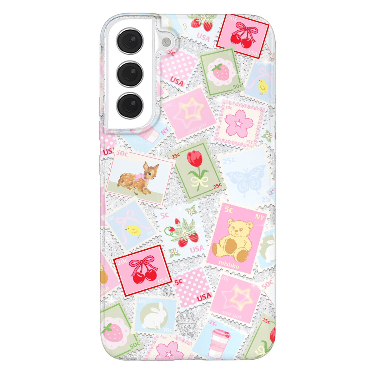 Spring Whimsy Stamps Glitter Samsung Case - Image 6