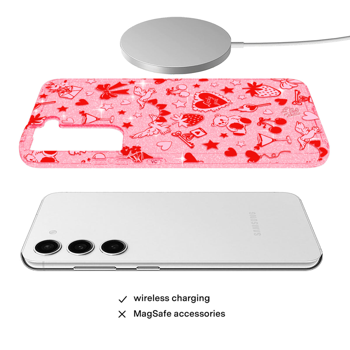 Be Mine Glitter Samsung Case - Image 4