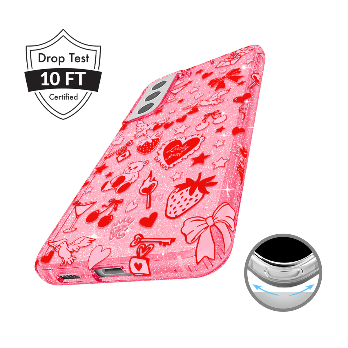 Be Mine Glitter Samsung Case - Image 7