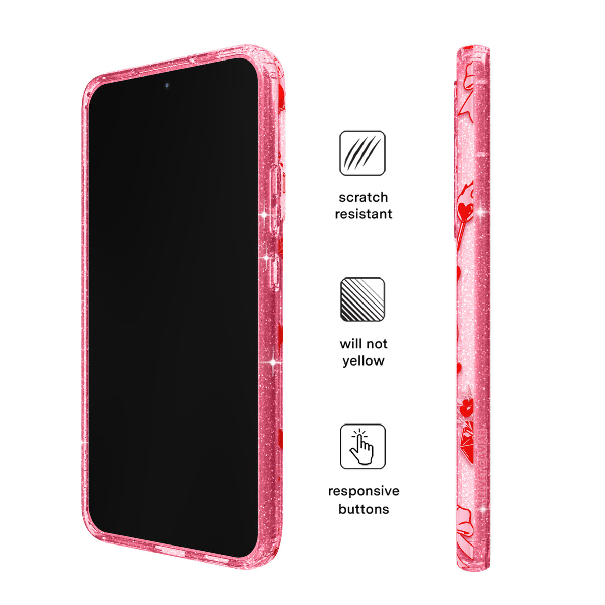 Be Mine Glitter Samsung Case - Image 5