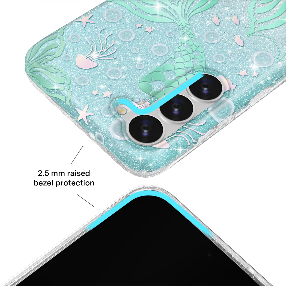 Mermaid Glitter Holo Samsung Case - Image 3