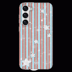 Stars & Stripes Glitter Samsung Case