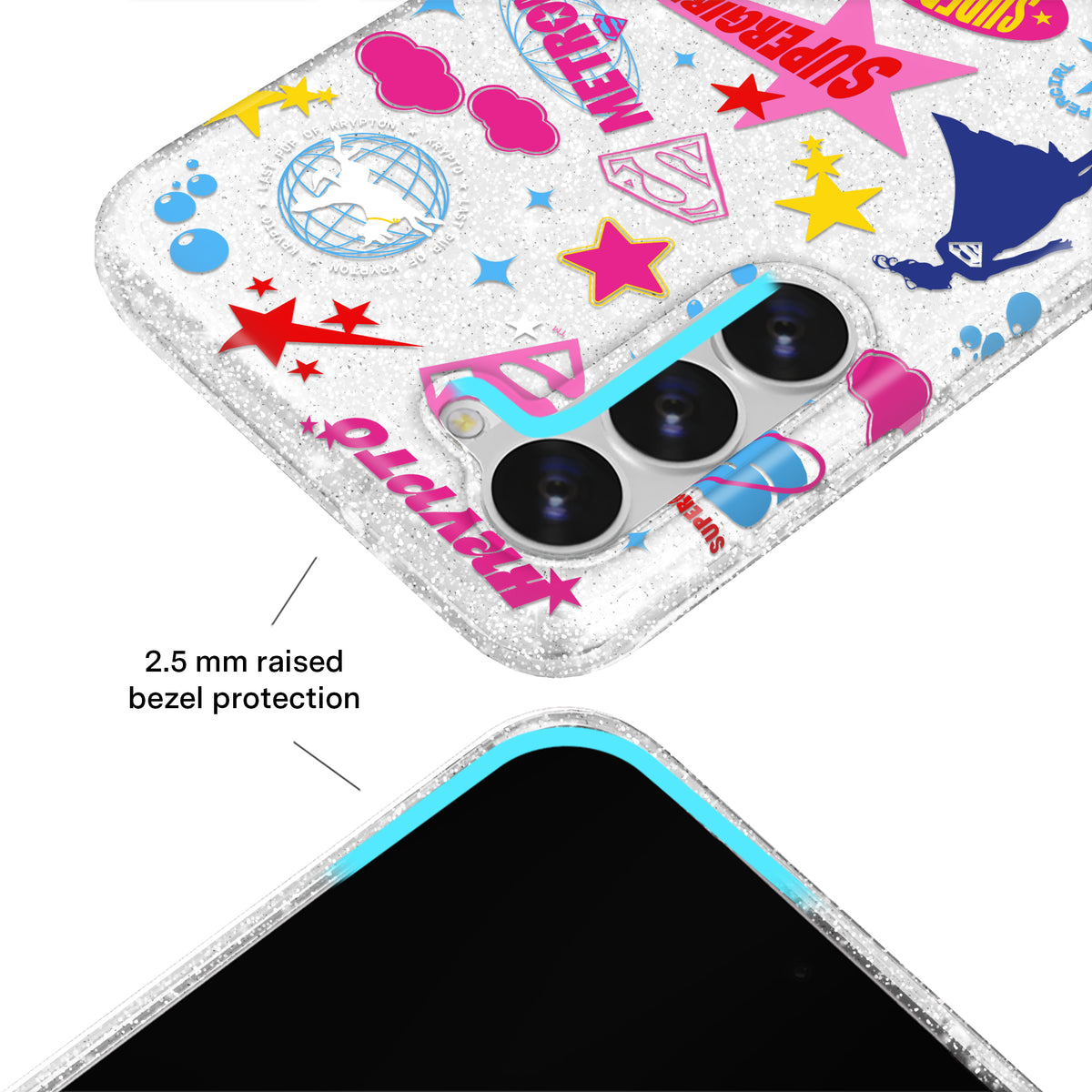 Supergirl Krypto Glitter Samsung Case - Image 3