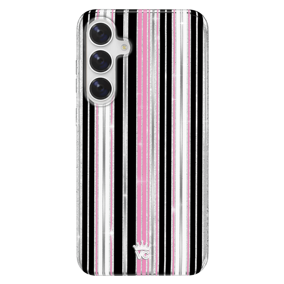 Pretty Punk Stripes Glitter Samsung Case - Image 6
