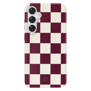 Burgundy Vibe Checker Samsung Case