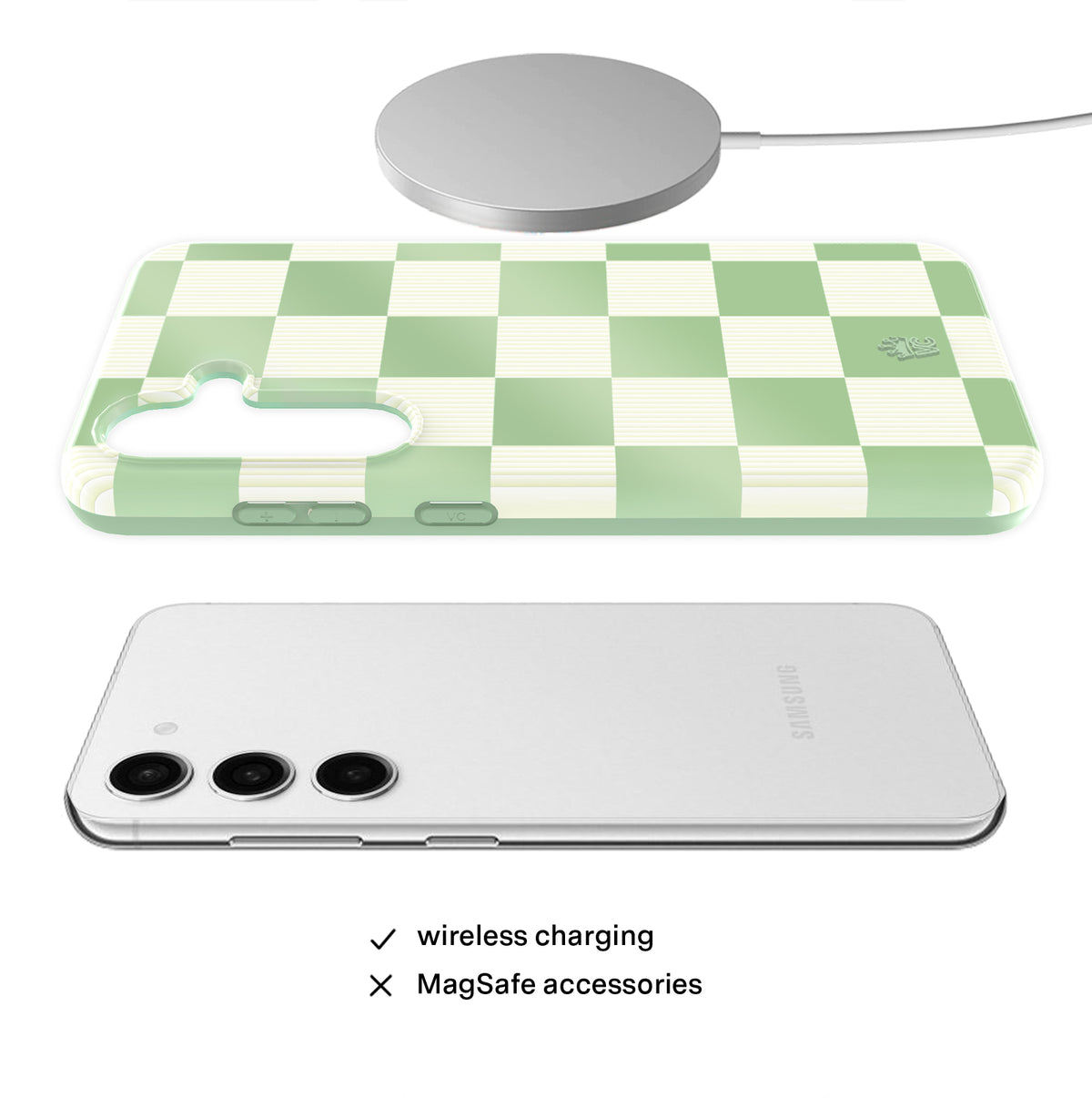 Pistachio Vibe Checkered Samsung Case - Image 3