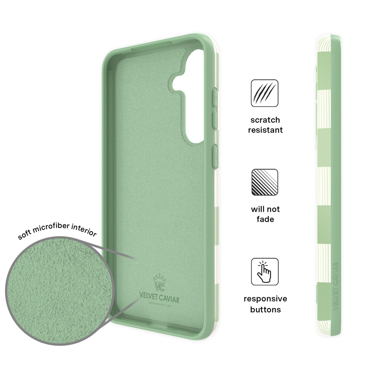 Pistachio Vibe Checkered Samsung Case - Image 5