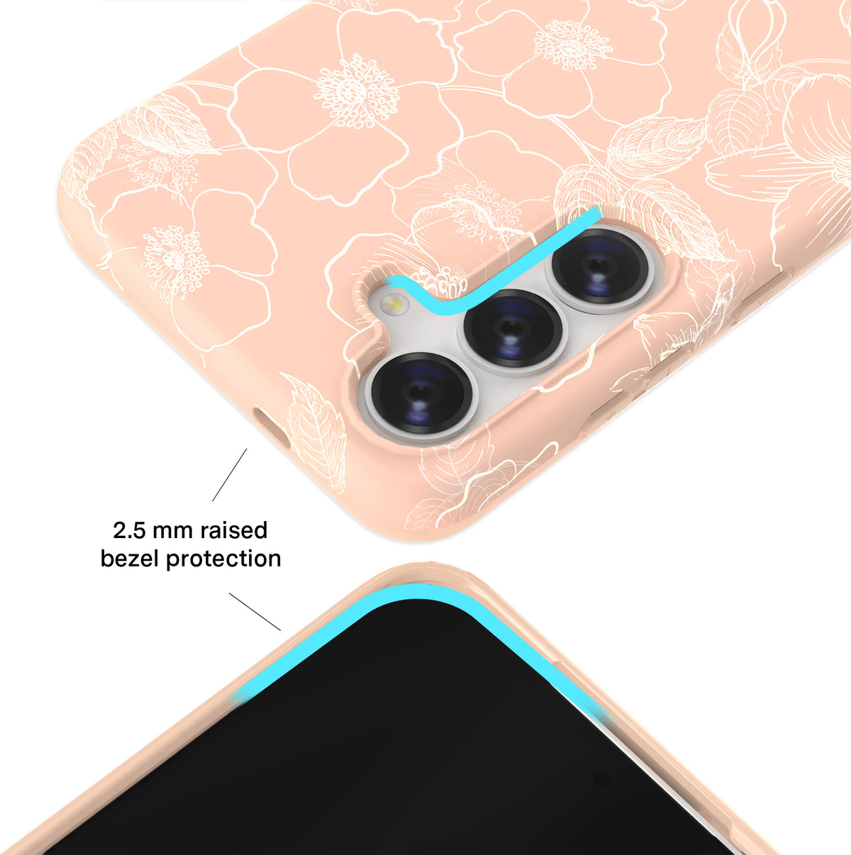 Peach Blossom Floral Samsung Case - Image 3