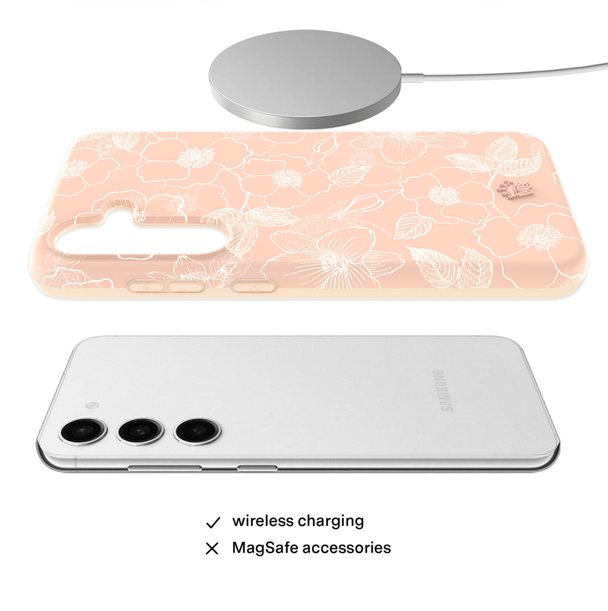 Peach Blossom Floral Samsung Case - Image 4