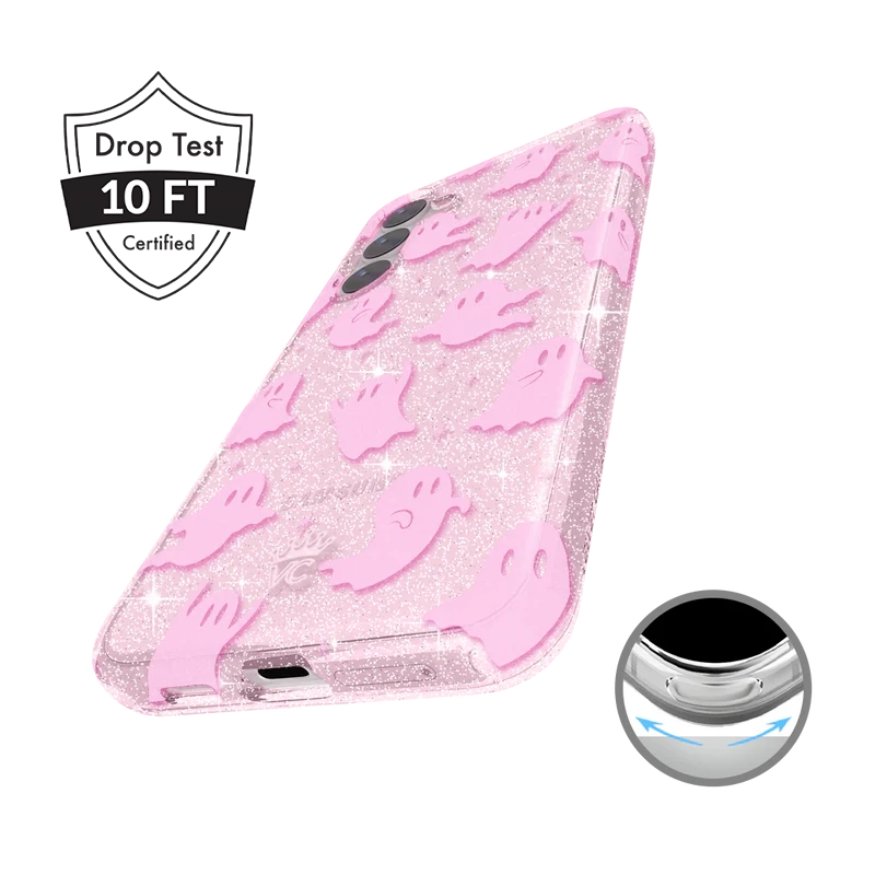 Ghosted Pink Glitter Samsung Case - Image 5