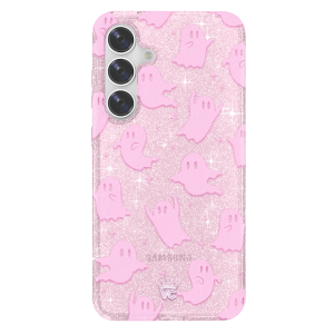Ghosted Pink Glitter Samsung Case