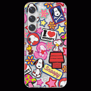 Snoopy Patchwork Glitter Samsung Case