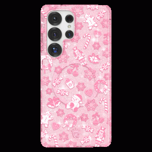 Pink Christmas Glitter Samsung Case