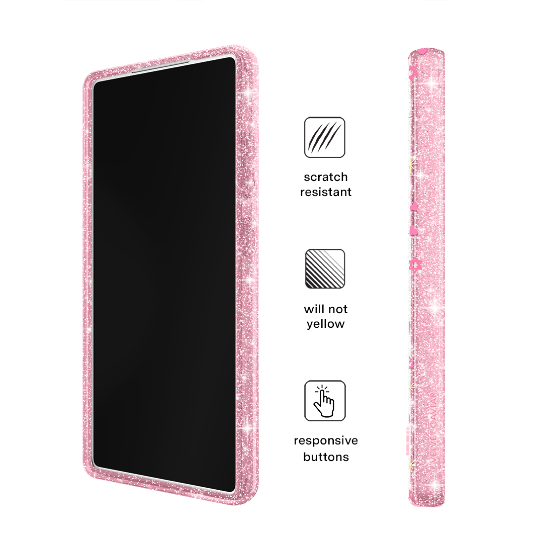 Pink Hanukkah Glitter Samsung Case - Image 5