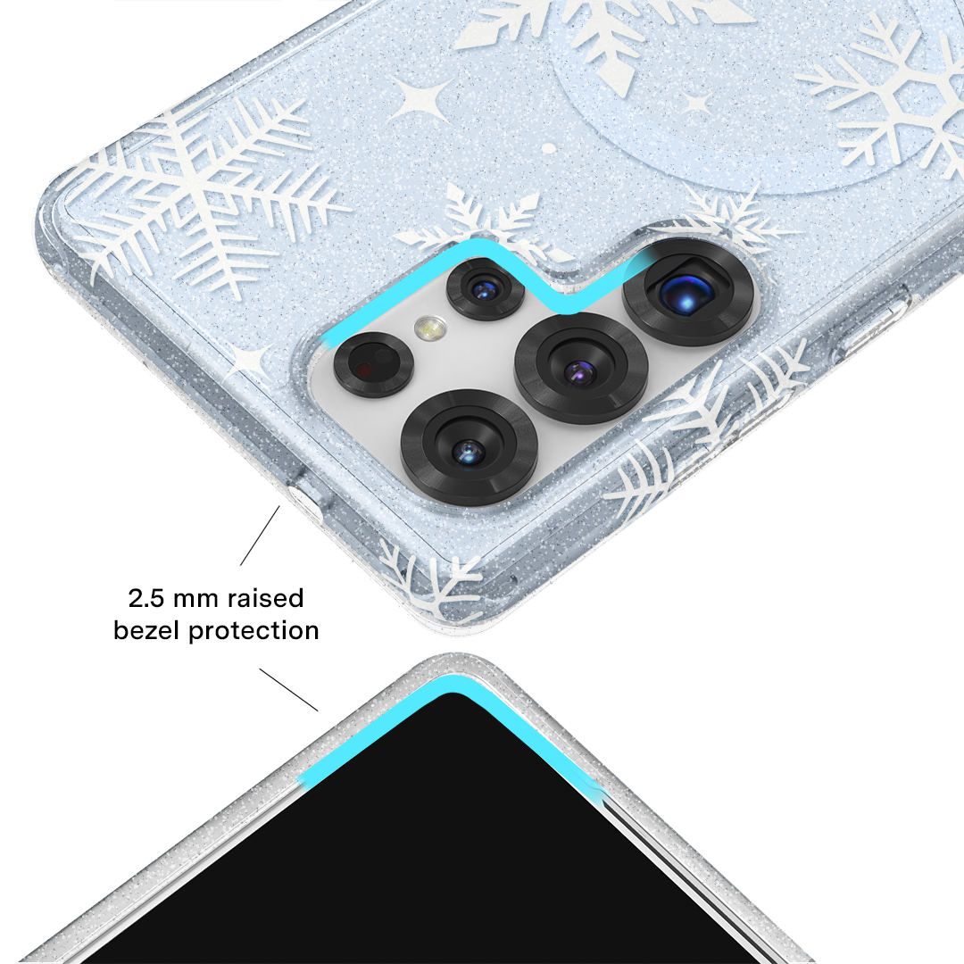 Snow Angel Glitter Samsung Case - Image 3