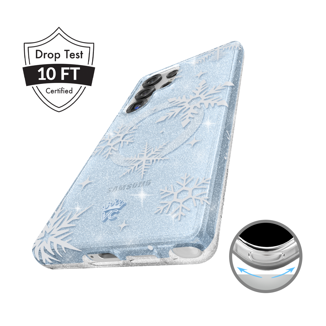 Snow Angel Glitter Samsung Case - Image 2