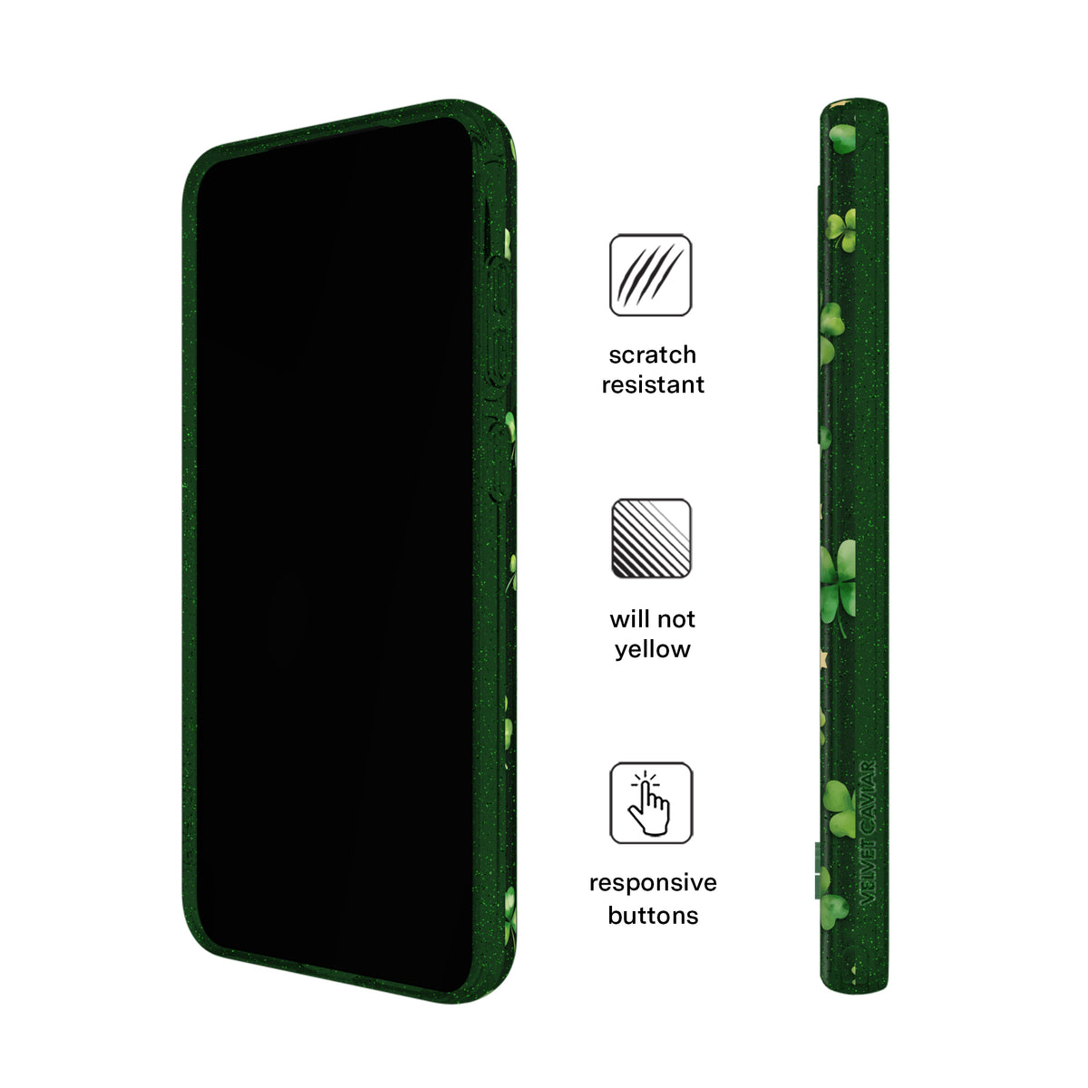Lucky Clover Glitter Samsung Case - Image 5