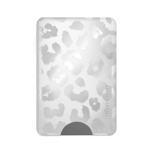 Silver Chrome Leopard MagSafe Wallet