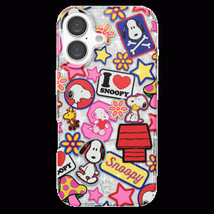 Snoopy Patchwork Glitter iPhone Case
