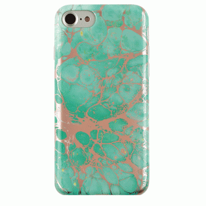 Turquoise Rose Gold Chrome iPhone Case