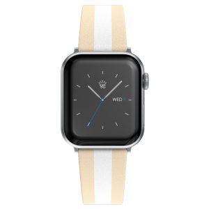 Tan & White Stripes Apple Watch Band