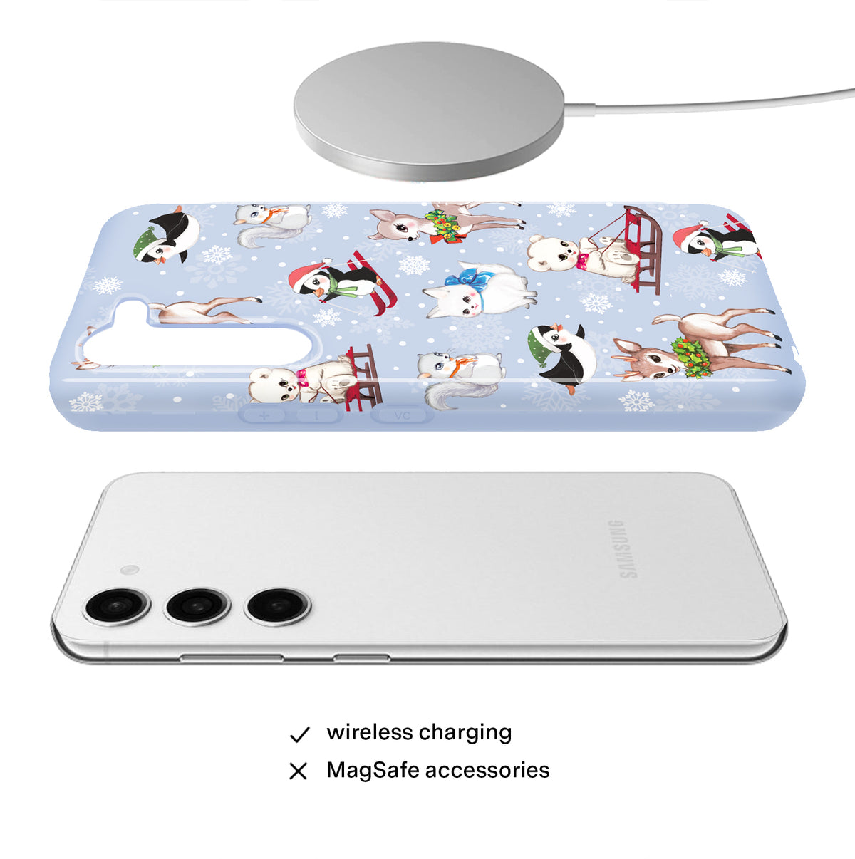 Winter Wonderland Baby Animals Samsung Case - Image 4