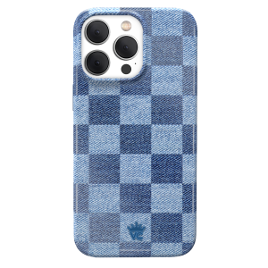 Denim Vibe Checkered iPhone Case