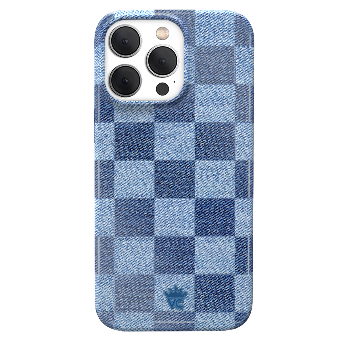 Denim Vibe Checkered iPhone Case