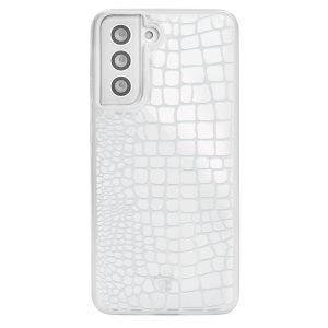 White Croc Samsung Case